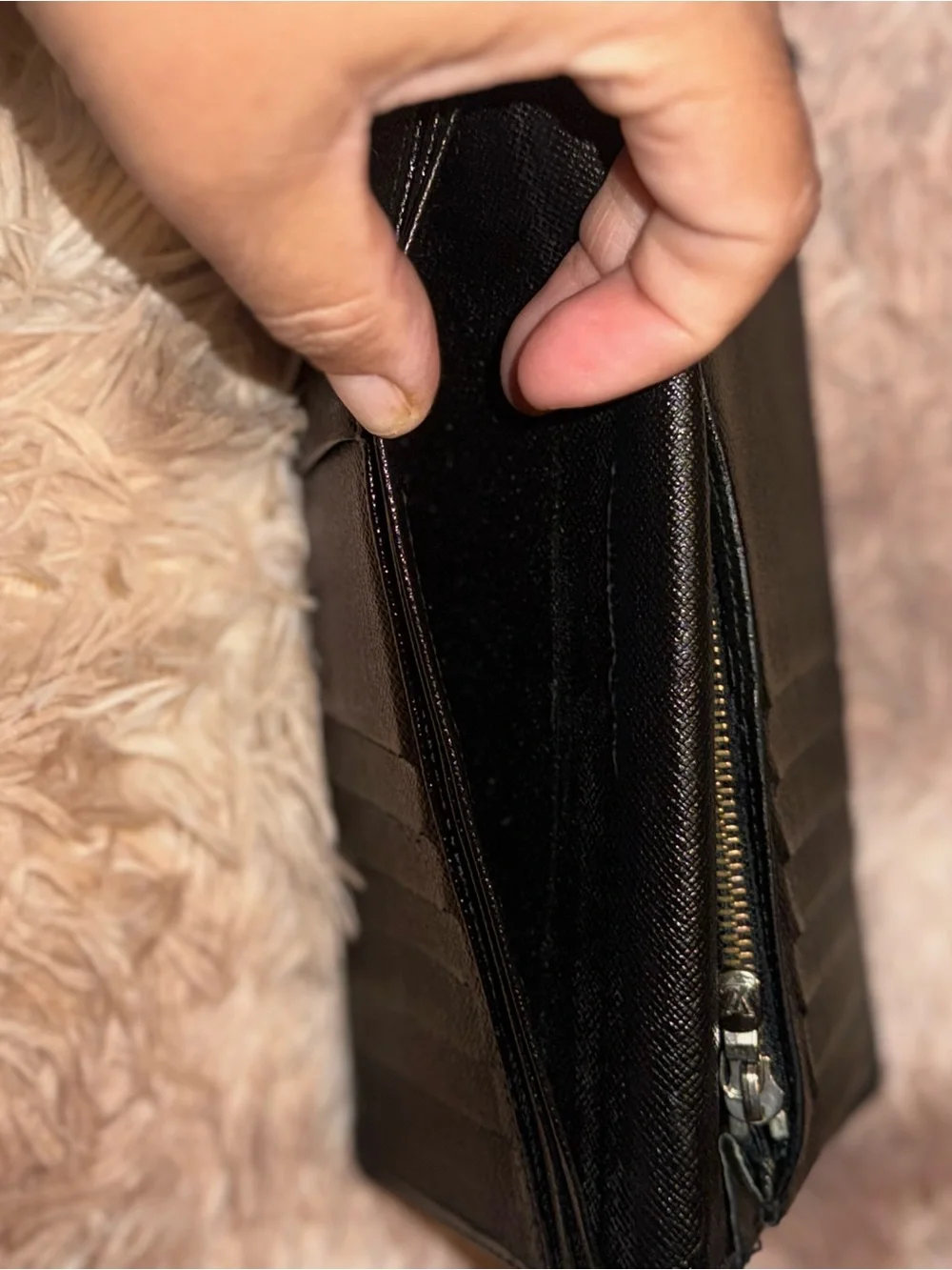 PROJECT Authentic Louis Vuitton Black Epi Leather Long Wallet + COA